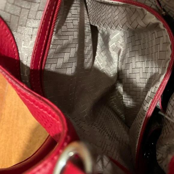 Cole Haan Red pebbled leather tote - Picture 9 of 16